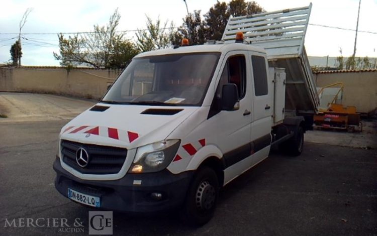 MERCEDES SPRINTER 513 CDI 130CH BENNE SIMPLE CABINE COFFRE BLANC DN-882-LQ