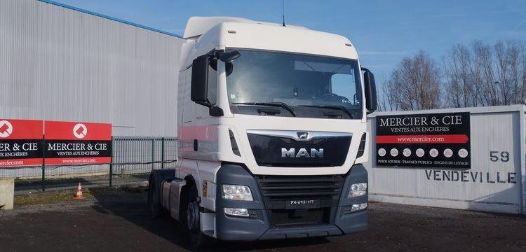 MAN TRACTEUR ROUTIER TGX 18,500 – 19 T – AN 2019 – 392630 KM BLANC FH-673-MT