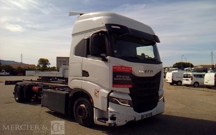 IVECO S-WAY 460 CNG PORTE CONTAINER 4X2 PTAC 19T BLANC GF-383-HV