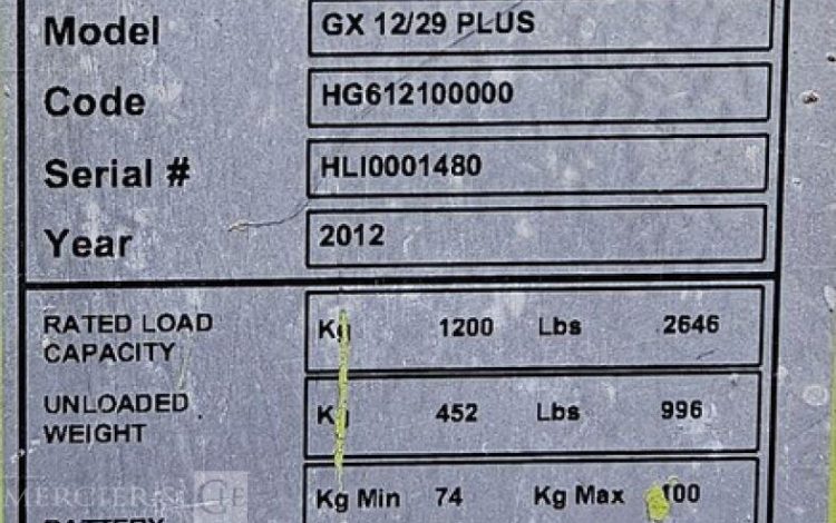 LIFTER GX12/29 PLUS  GER010056