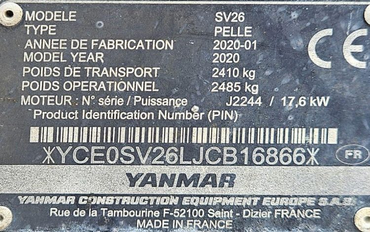 YANMAR SV26  SH2016866