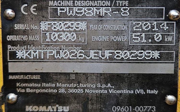 KOMATSU PW98MR-8  PEL010001