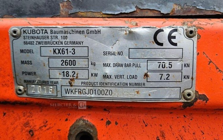 KUBOTA KX61-3  82946