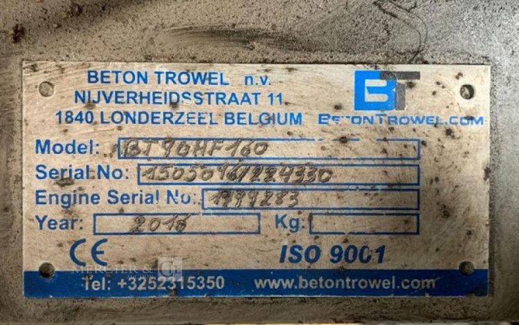 BETON TROWEL BT90HF160  39MAM82024