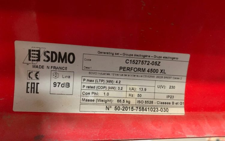 SDMO PERFORM 4500 XL  37MAM82024