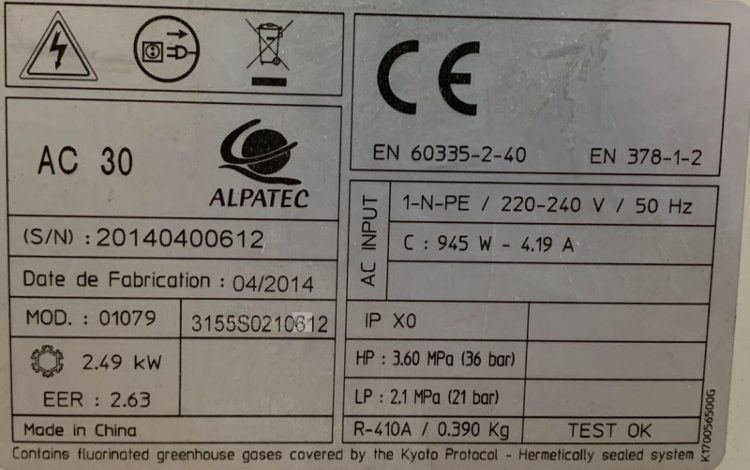 ALPATEC AC30  CLI011550