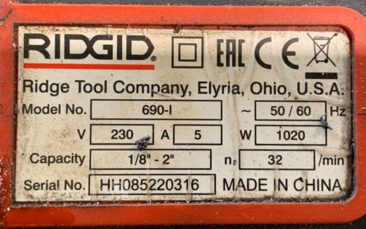 RIDGID 690-I  FIL010524