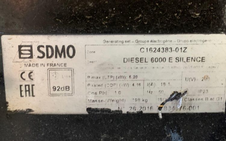 SDMO 6000 E SILENCE  GRO010142