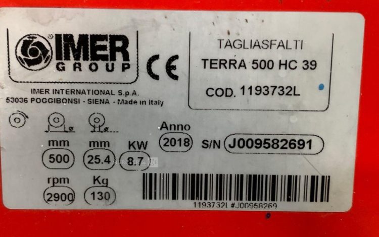 IMER TERRA 500 HC 39  71MAM62024