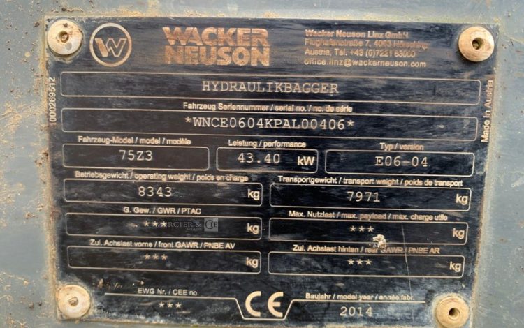 WACKER NEUSON E06-04 / 75Z3  H509G050