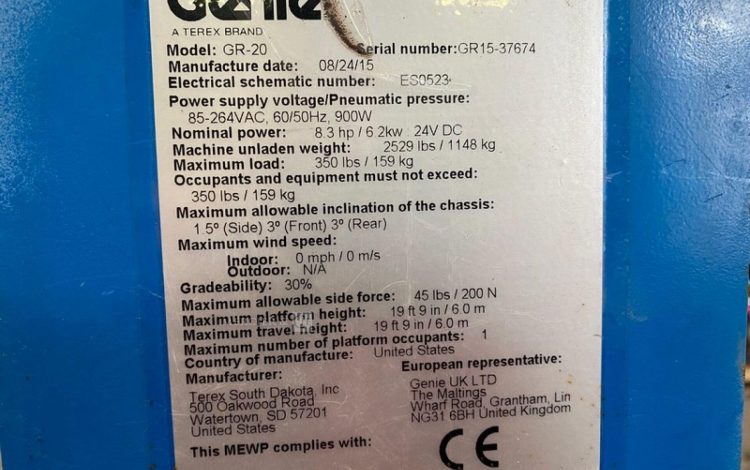 GENIE GR-20  06VE0817