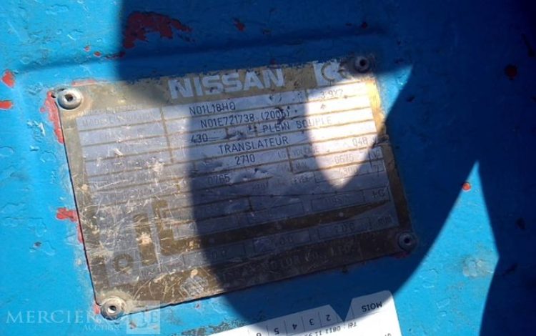 NISSAN CHARIOT MAT FRONTAL 48V 1.5T 10714H AN2005 BLEU 6589