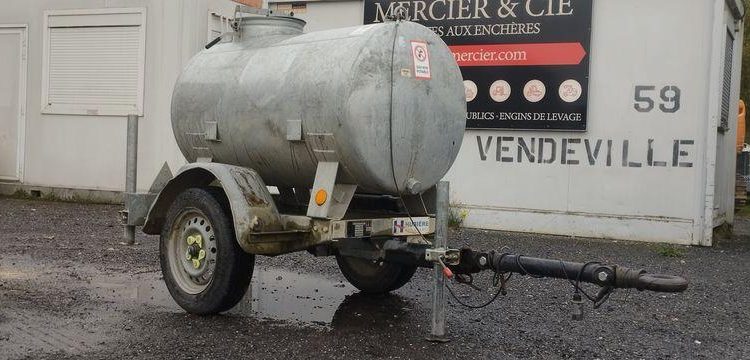 HUBIERE REMORQUE TONNE A EAU 500L 1 ESSIEU 750KG  BK-223-JQ