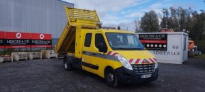 RENAULT MASTER BENNE 2,3 DCI – 125 CH AVEC COFFRE ACIER – DIESEL – 313314 KMS – AN 2012 JAUNE BZ-854-XH