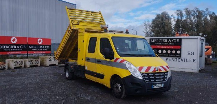 RENAULT MASTER BENNE 2,3 DCI – 125 CH AVEC COFFRE ACIER – DIESEL – 313314 KMS – AN 2012 JAUNE BZ-854-XH