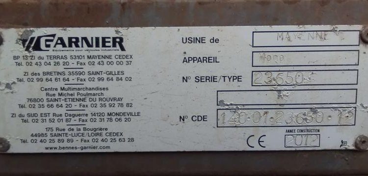 IVECO 35C13 BENNE SIMPLE CABINE COFFRE  CA-733-JY