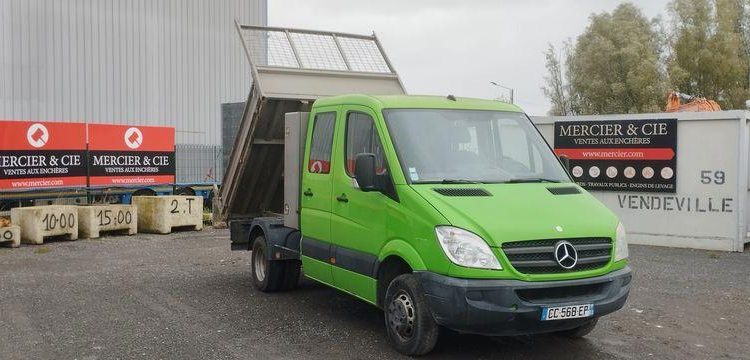 MERCEDES SPRINTER BENNE DOUBLE CABINE VERT CC-568-EP