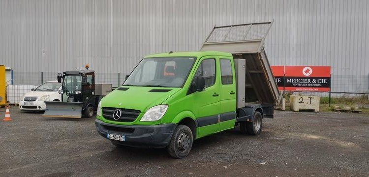 MERCEDES SPRINTER BENNE DOUBLE CABINE VERT CC-568-EP