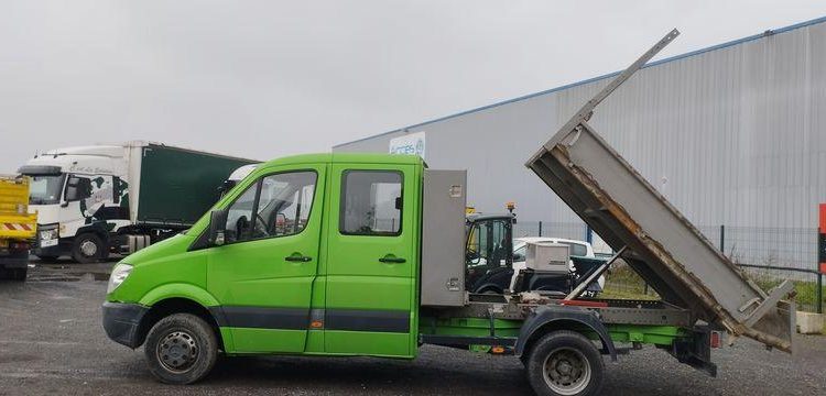 MERCEDES SPRINTER BENNE DOUBLE CABINE VERT CC-568-EP