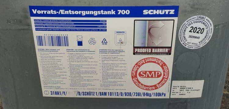 SCHUTZ CUVE PALETTISABLE 700L AN 2019  CUVP10840