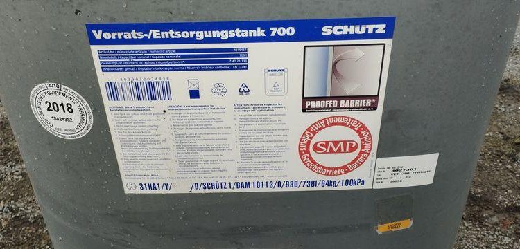 SCHUTZ CUVE PALETTISABLE 700L AN 2019  CUVP10843