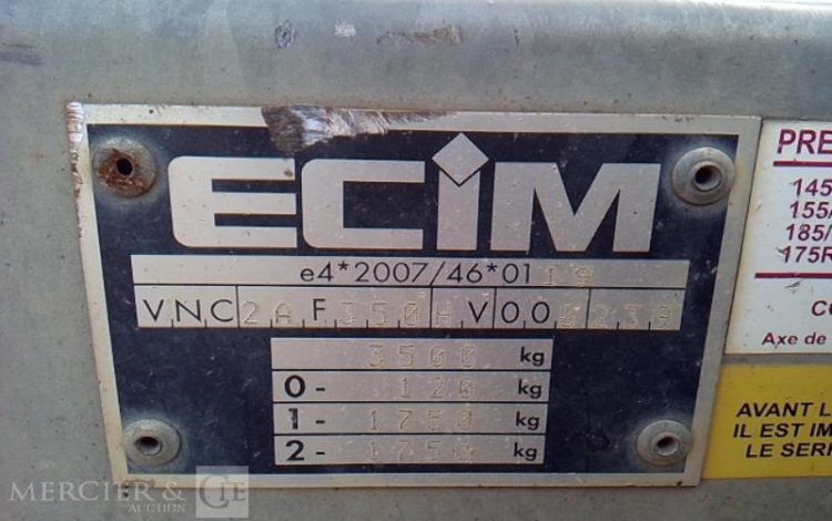 ECIM REMORQUE 3T5  EL-700-GF