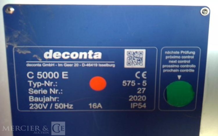 DECONTA SAS MOBILE 5000C 5 COMPARTIMENTS DE DECONTAMINATION 2 ESSIEUX  PTAC 2T BLANC FV-372-SN