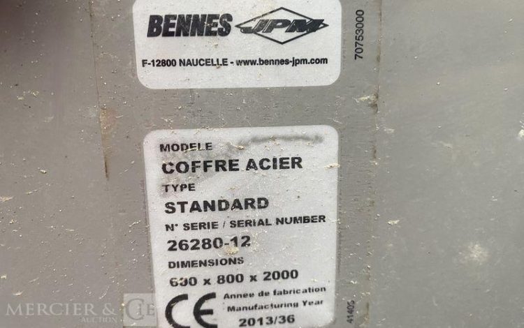 IVECO 35C13 BENNE SIMPLE CABINE COFFRE – NON ROULANT  CZ-557-GX