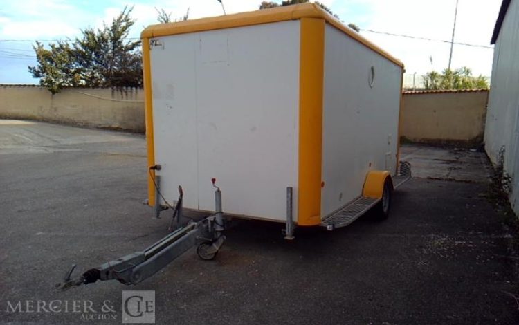 CNSE REMORQUE ABRIS DE CHANTIER 1 ESSIEU PTAC1300KG BLANC DG-551-AM