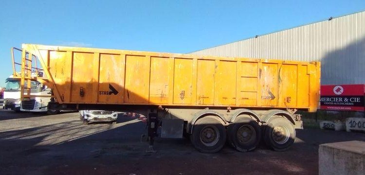 SEMI REMORQUE BENNE ALU BASCULANTE 25M3 3 ESSIEUX – PTAC 34T – 378833 KMS  DJ-439-TM