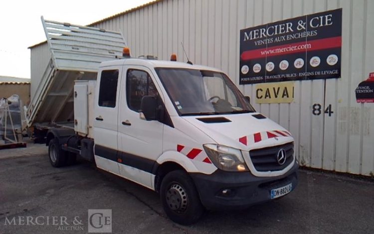 MERCEDES SPRINTER 513 CDI 130CH BENNE SIMPLE CABINE COFFRE BLANC DN-882-LQ