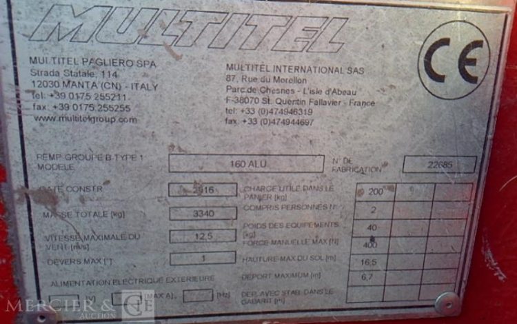 MULTITEL DAILY AVEC NACELLE 16 M  DY-847-XV