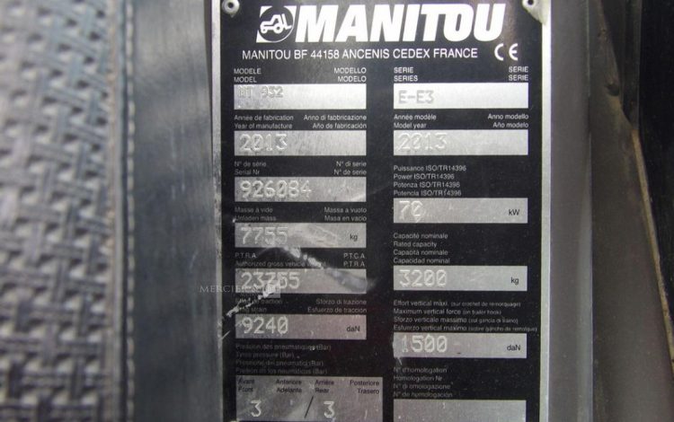 MANITOU MT932 / E-E3  BUG010165