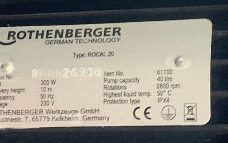 ROTHENBERGER ROCAL 20  28MAM11