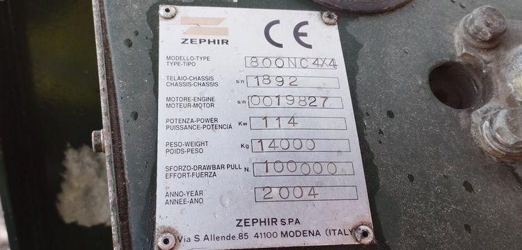 ZEPHIR ZEPHIR 800NC 4X4  ZE800NC