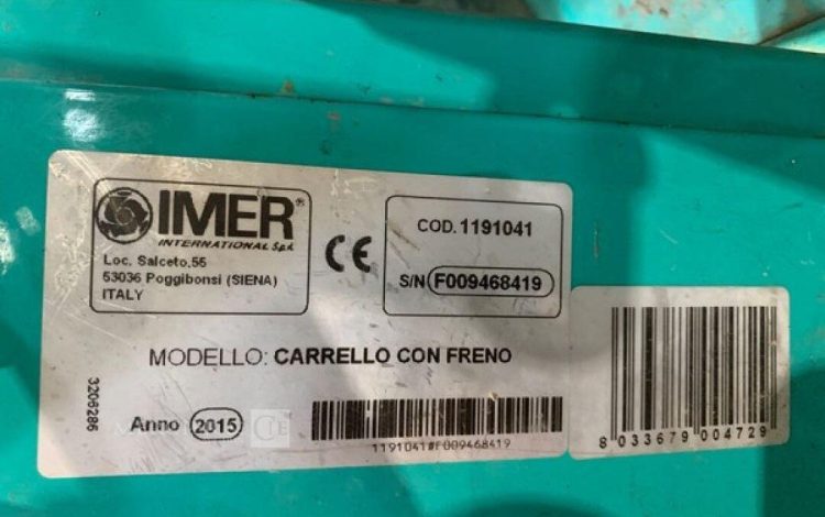 IMER CARRELLO CON FRENO  TRE010112