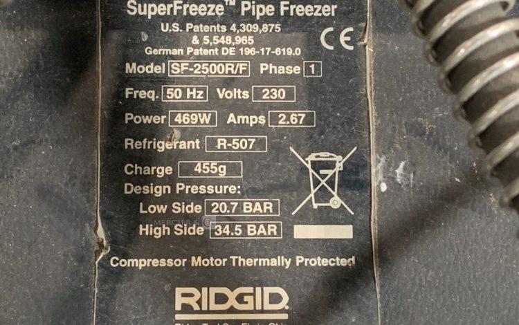 RIDGID SUPER FREEZE  SF-2500R/F  GEL010274