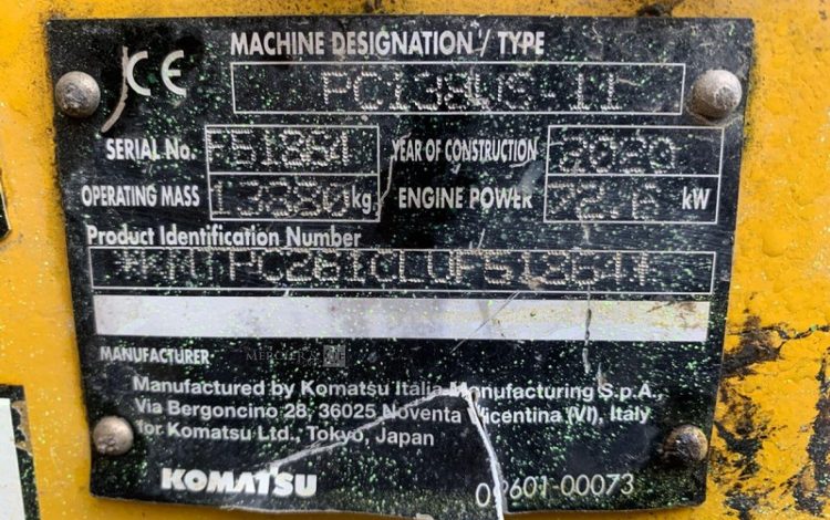 KOMATSU PC138US-11  F51864