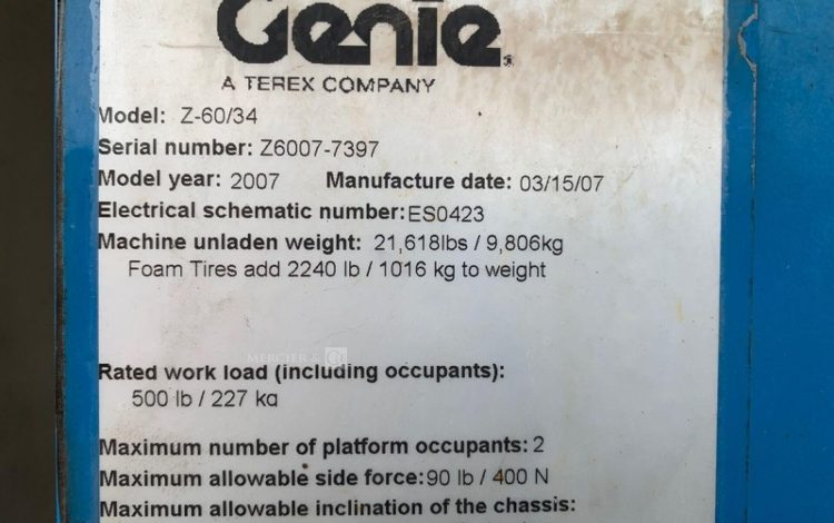 GENIE Z60/34  18AD2509