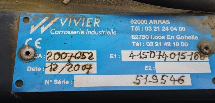 IVECO IVECO EUROCARGO 160E22  AMPLIROLL – DIESEL – 61435 KMS – ANNEE 2008 BLANC 174CXS59