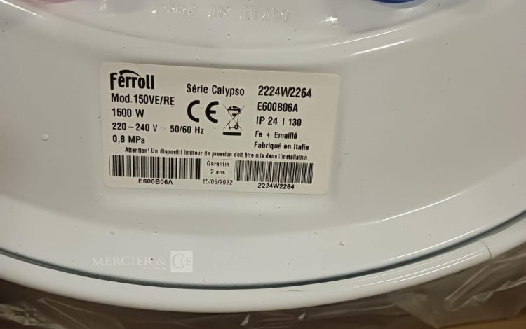 Autre Chauffe eau électrique 150 litres Ferroli  314