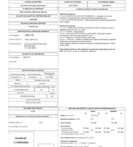 RENAULT LAGUNA 1,5 DCI 110CH AUTHENTIQUE  AG-405-GC