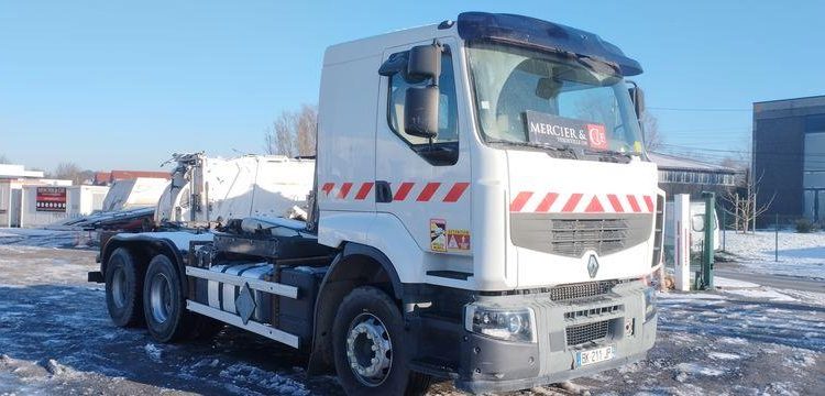 RENAULT RENAULT PREMIUM LANDER 450 DXI 6X4 AMPLIROLL – 444469 KMS – ANNEE 2011 BLANC BK-211-JP