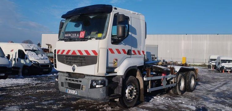 RENAULT RENAULT PREMIUM LANDER 450 DXI 6X4 AMPLIROLL – 444469 KMS – ANNEE 2011 BLANC BK-211-JP