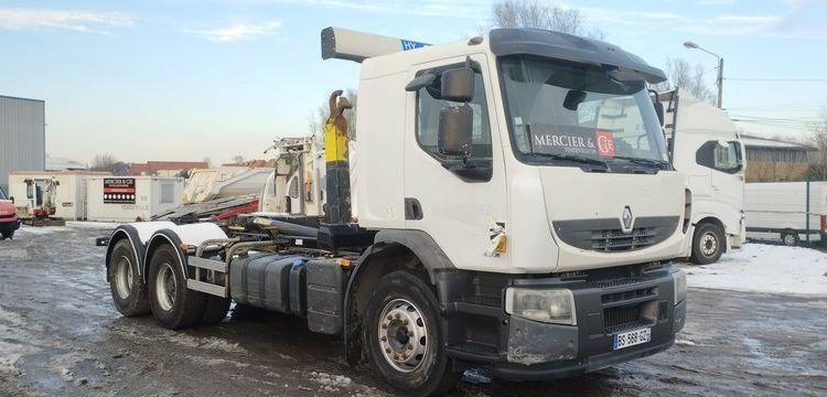 RENAULT RENAULT PREMIUM LANDER 430 DXI 6X2 AMPLIROLL – DIESEL – 577864 KMS – ANNEE 2011 BLANC BS-568-GZ