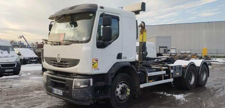 RENAULT RENAULT PREMIUM LANDER 430 DXI 6X2 AMPLIROLL – DIESEL – 577864 KMS – ANNEE 2011 BLANC BS-568-GZ