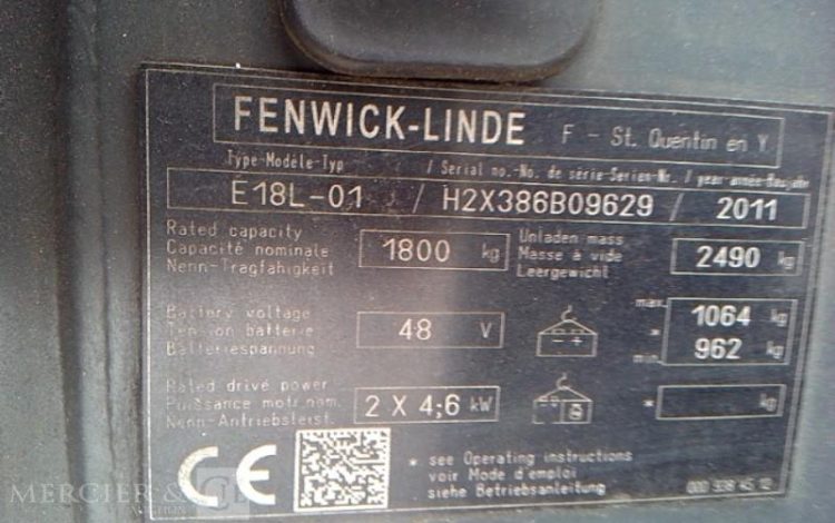 FENWICK GERBEUR E18L AN2011 – AVEC BATTERIE  GER16