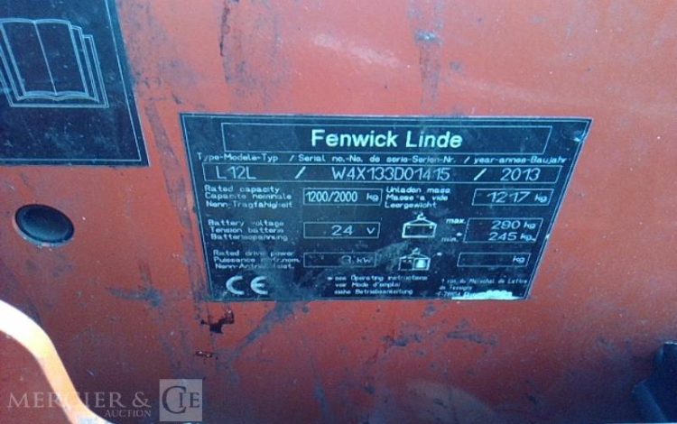 FENWICK GERBEUR L12L AN 2013 900H ROUGE GER203