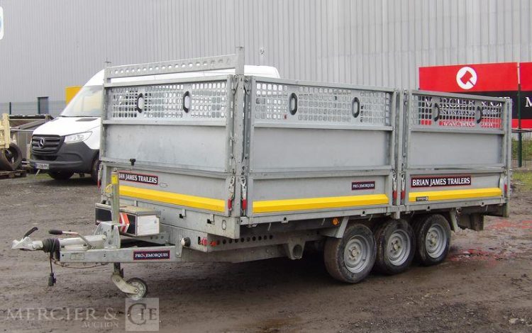 BRIAN JAMES TRAILERS REMORQUE BRIAN JAMES TRAILERS BENNE P-DRAW-1910 – 3 ESSIEUX – PTAC 3,5 TONNES  GF-996-TN