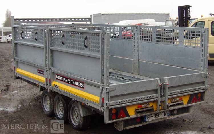 BRIAN JAMES TRAILERS REMORQUE BRIAN JAMES TRAILERS BENNE P-DRAW-1910 – 3 ESSIEUX – PTAC 3,5 TONNES  GF-996-TN